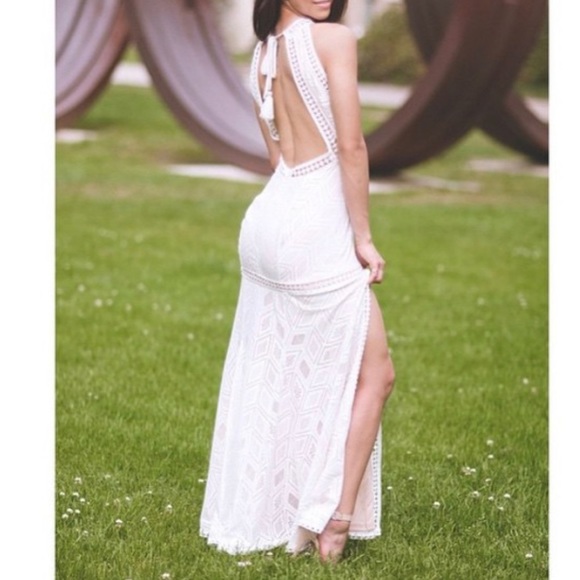 guess white maxi dress